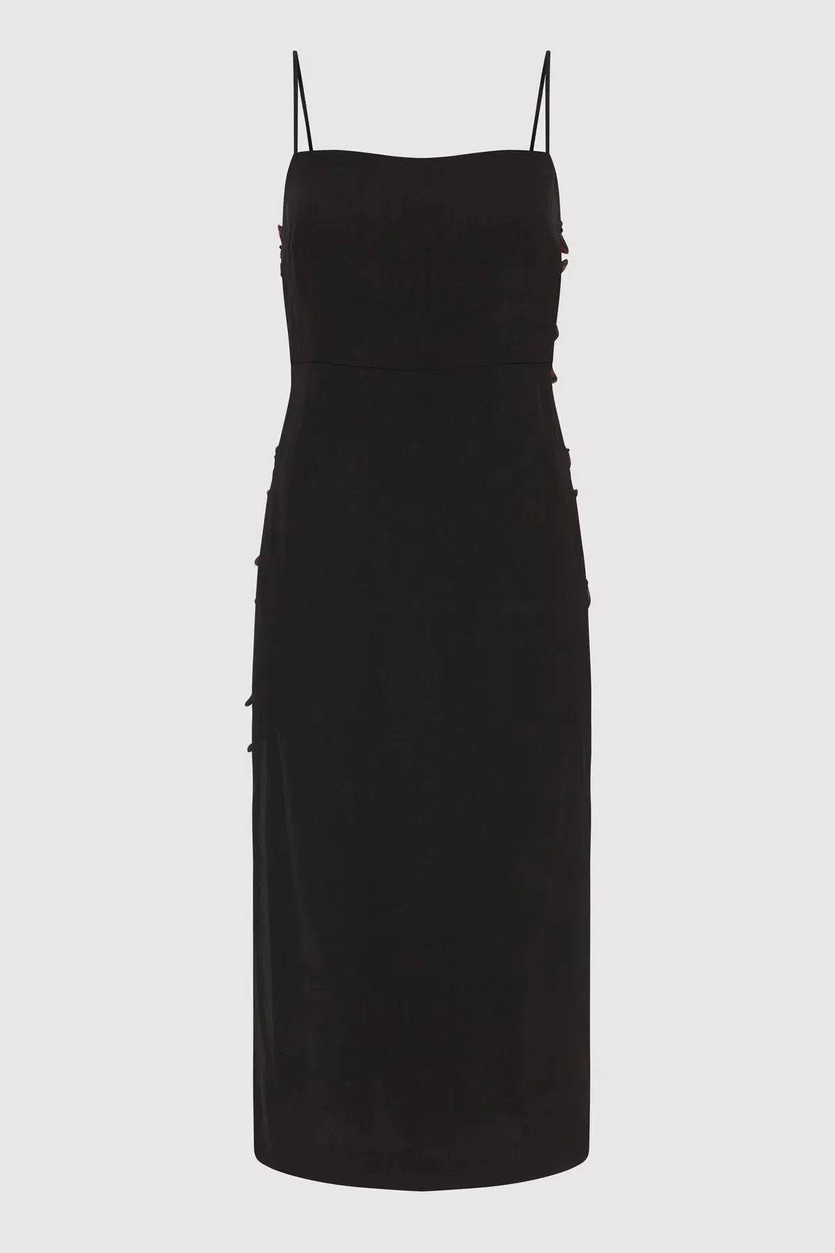 St. Agni Link Detail Midi Dress Black Size 6 - Image 5