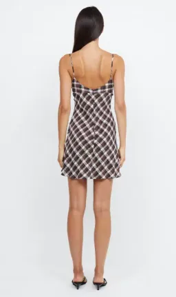 Bec & Bridge Chiara Tie Mini Dress Basket Weave Check Size 8 for rent on The Volte - image 4