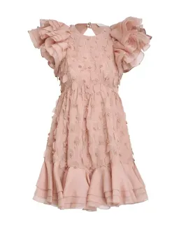Zimmermann Dancer Frilled Mini Dress Blush Size 1 / 10 AU for rent on The Volte - image 4