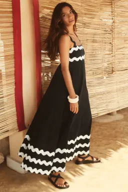 Mister Zimi Vivi Ric Rac Dress Black White Size 8 for rent on The Volte - image 4