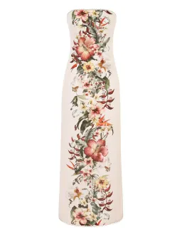Zimmermann Lexi Column Dress in Ivory Palm Size 0 / AU 8 for rent on The Volte - image 3