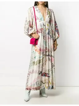 Zimmermann Ladybeetle Word Midi Dress Word Print Size 0 / AU 8  for rent on The Volte - image 1