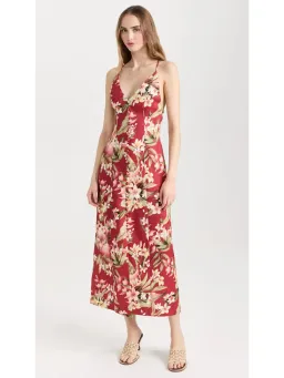 Zimmermann Lexi Slip Dress Red Palm Size 2 / AU 12 for rent on The Volte - image 1