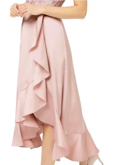 Review Thinking of You Midi Dress in Blush Size 8 for rent on The Volte - image 4