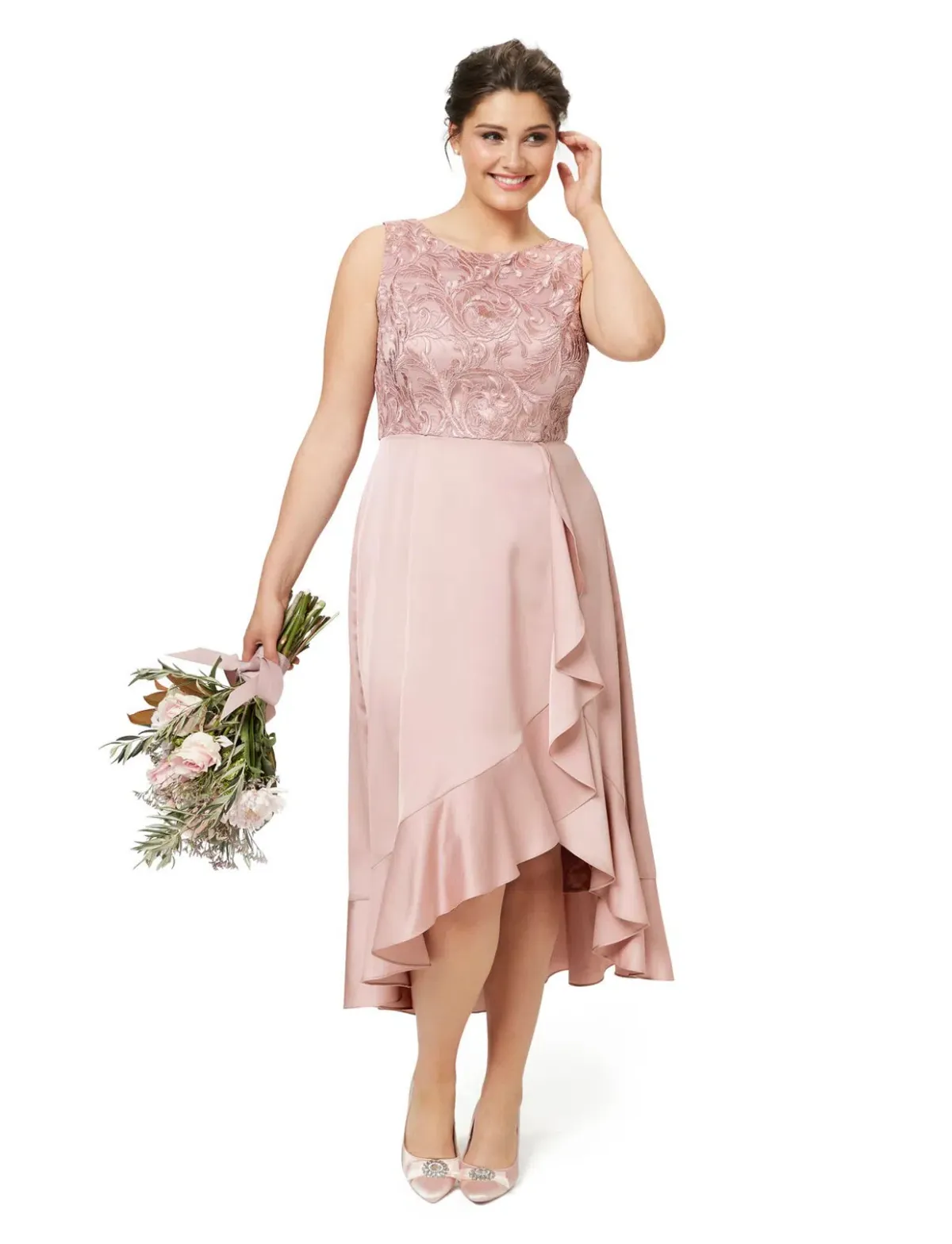 Review Thinking of You Midi Dress in Blush Size 8 - Image 5