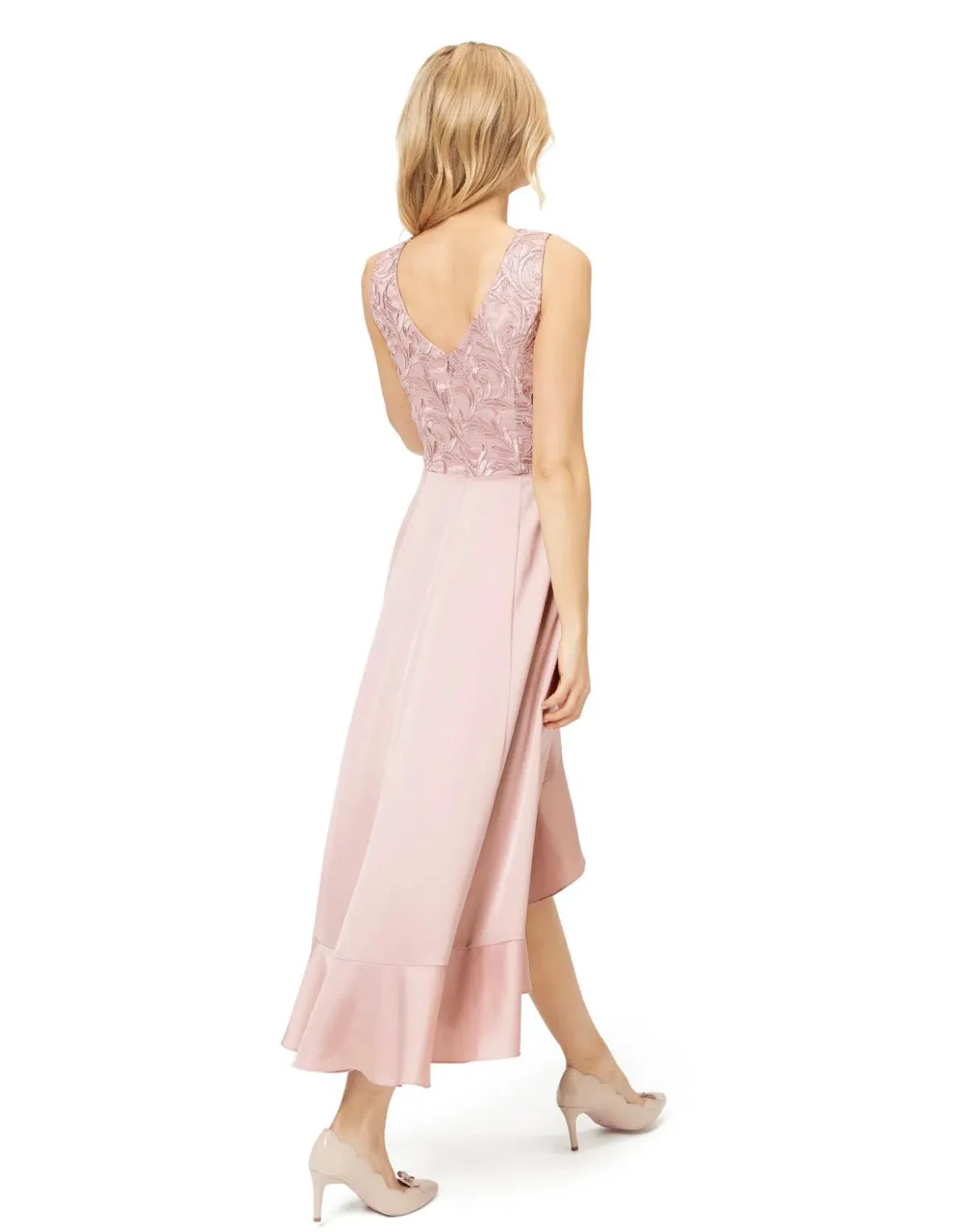 Review Thinking of You Midi Dress in Blush Size 8 - Image 3