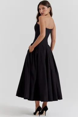 House Of CB Lady Strapless Midi Dress Black Size M / AU 10 for rent on The Volte - image 3