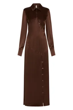 Sir The Label Selita Shirt Dress Chocolate Brown Size 1 / 8 AU for rent on The Volte - image 4