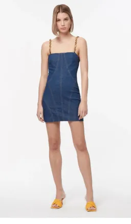 Manning Cartell Faded Glory Denim Chain Dress Blue Size 6  for rent on The Volte - image 1