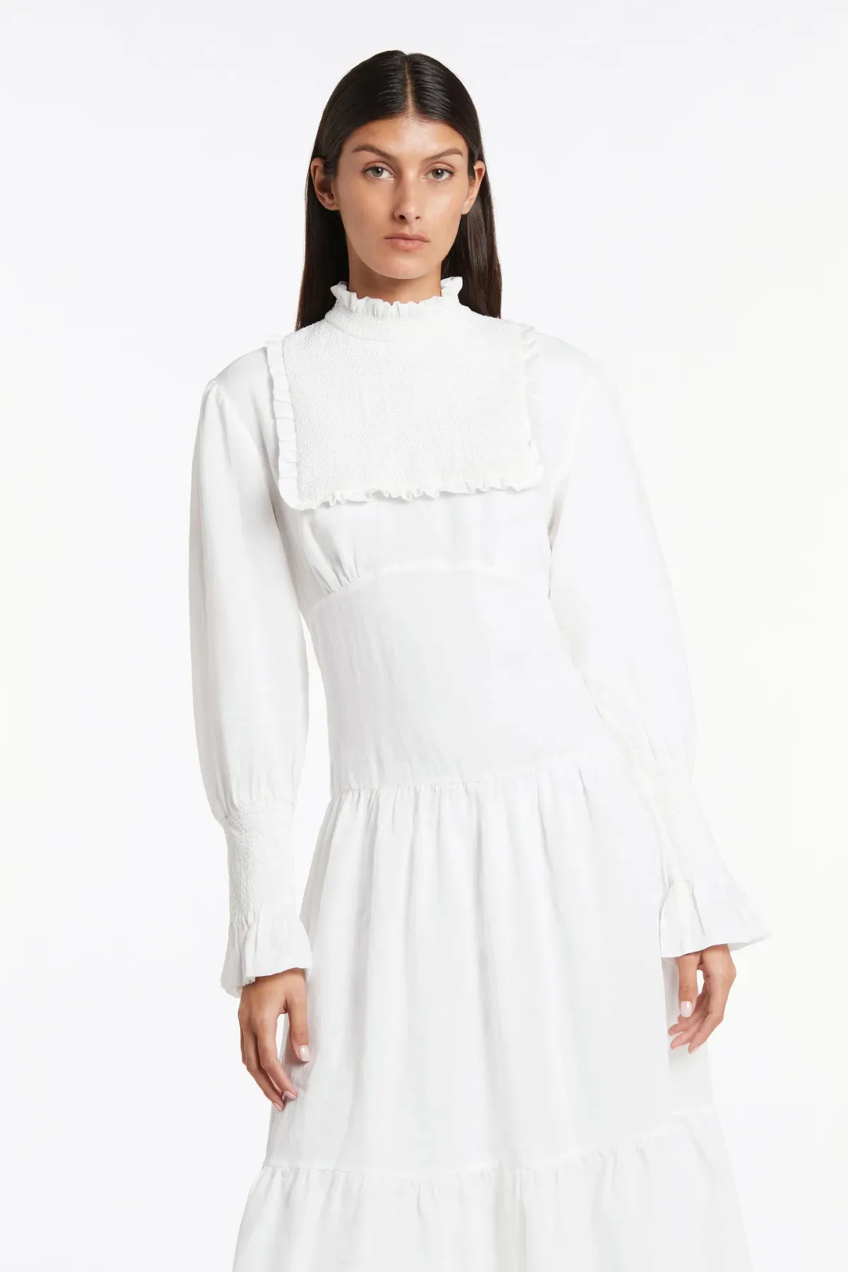 Sir The Label Diana Smocked Gown Ivory Size 3/ AU 12 - Image 3