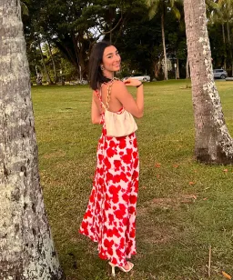 Kookai Bonita Vee Dress Red Floral Size XS / AU 6 for rent on The Volte - image 4