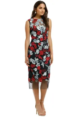 Moss and Spy Primrose Shift Dress in Navy and Red Size 10 for rent on The Volte - image 1