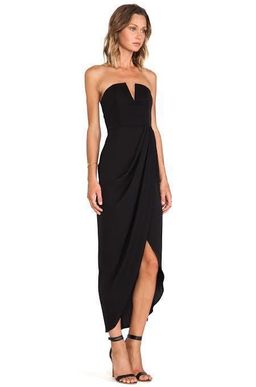 Shona Joy V Bustier Dress Black for rent on The Volte - image 2