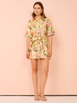 Significant Other Lark Mini Dress Honey Botanical Size AU 8 for rent on The Volte - image 1