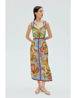 Alemais Dreamer Corset Midi Dress Multi Size AU 10 for rent on The Volte - image 1