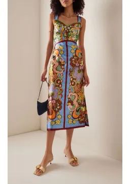 Alemais Dreamer Corset Midi Dress Multi Size 8 for rent on The Volte - image 1