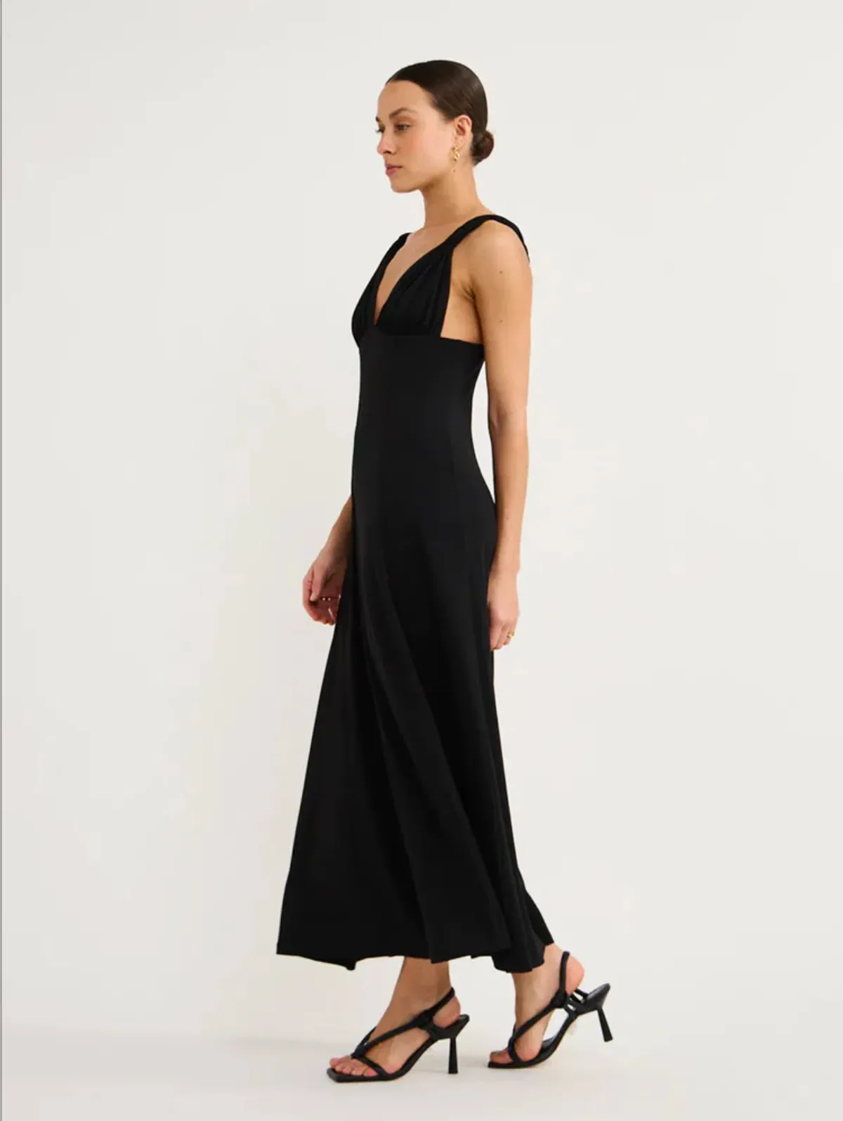 Hansen and Gretel Campari Jersey Midi Dress Black Size XS / AU 6 - Image 5