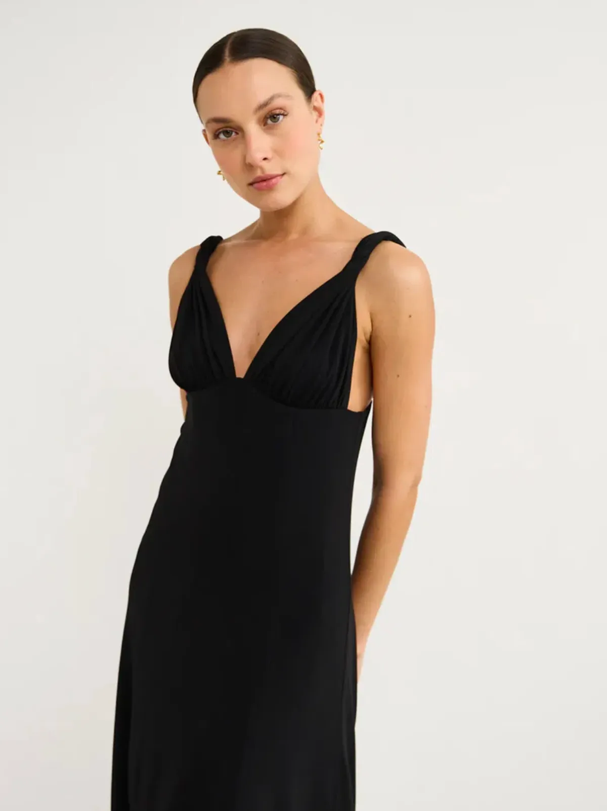 Hansen and Gretel Campari Jersey Midi Dress Black Size XS / AU 6 - Image 2