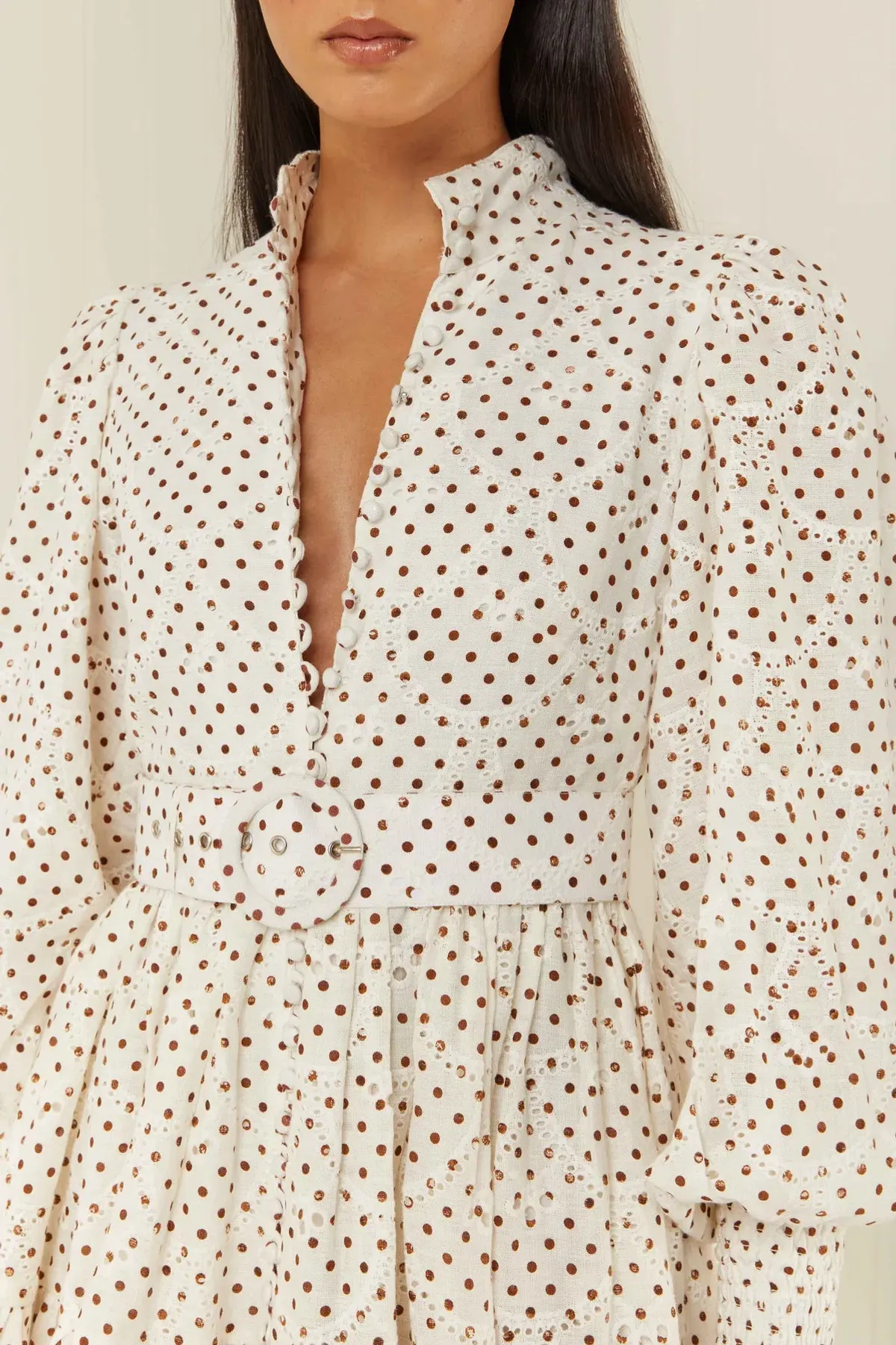 Palm Noosa Alto Mini Dress in Polka Dot Print Size 14 - Image 2