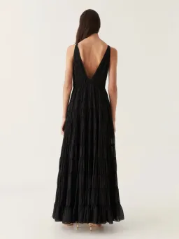 Aje Rosewood Ruched Maxi Dress Black Size 14 for rent on The Volte - image 3
