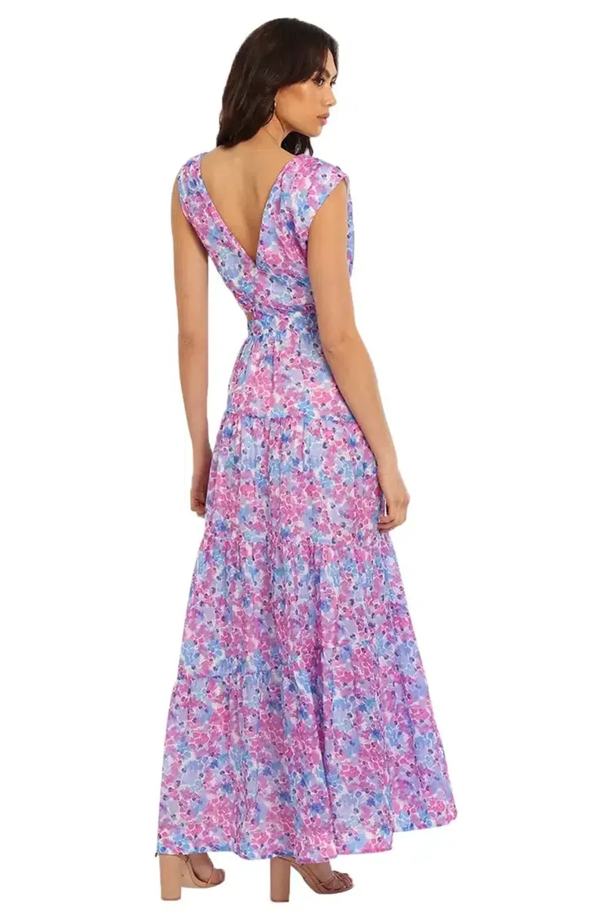 Nicholas Tabatha Dress Purple Floral Size 10 - Image 3