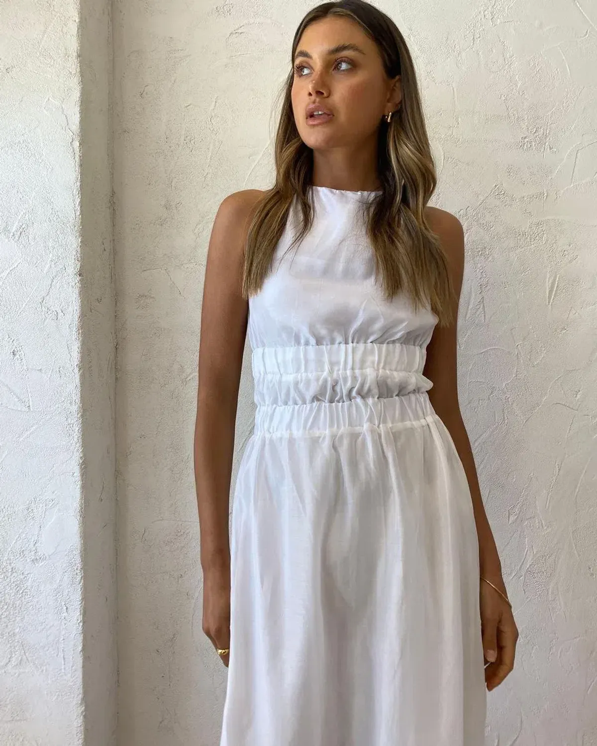 Sir The Label Franc Cross Back Gown Ivory Size 0/AU 6 - Image 2