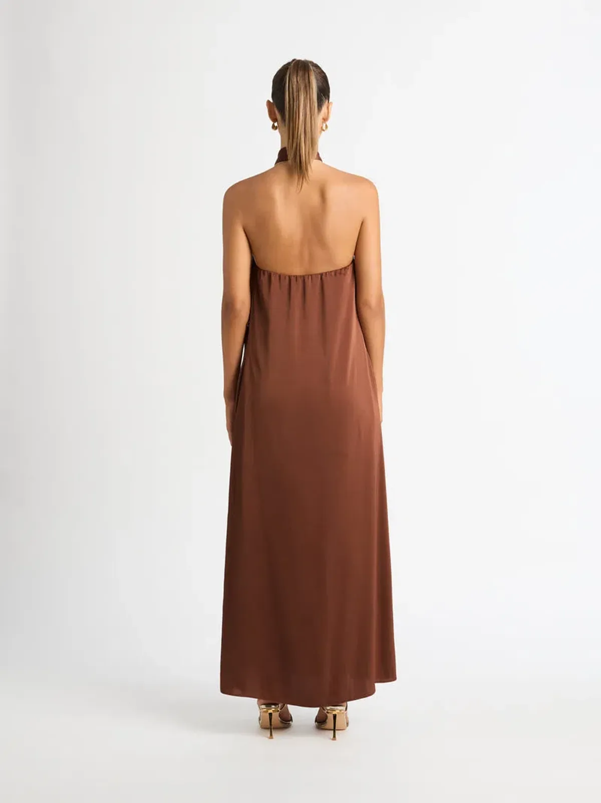 Sheike Destiny Maxi Dress Brown Size 10 - Image 2