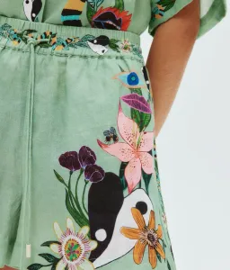 Alemais Meagan Oversized Linen Shirt & Shorts Set Green Size 8 for rent on The Volte - image 4