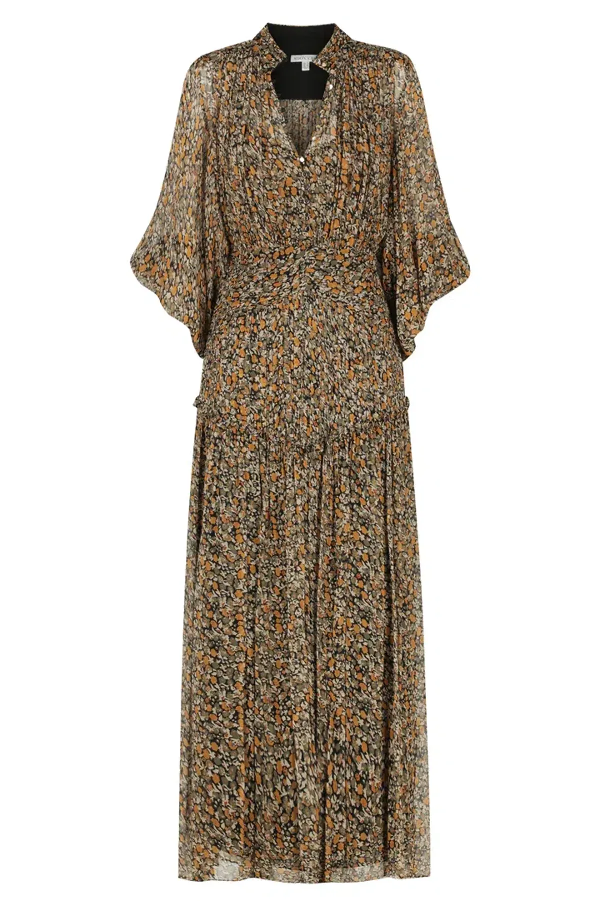 Shona Joy Paloma Button Up Midi Dress Multi Floral Size 8 - Image 5