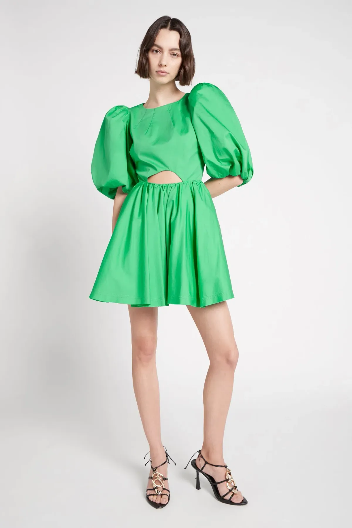 Aje Colette Abstract Cut Out Mini Dress Grass Green Size 8 - Image 1