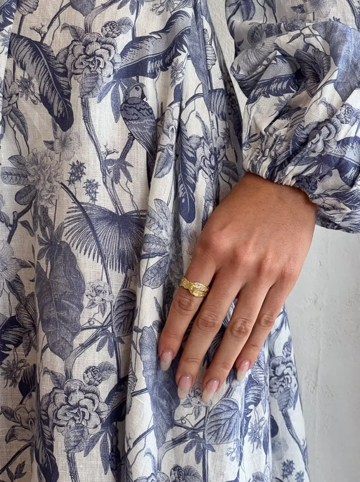 Palm Noosa Noddy Dress Blue Jungle Print Size 12 - Image 3