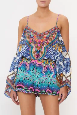 Camilla Drop Shoulder Playsuit Lucky Charms Size S/ Au 10 for rent on The Volte - image 4