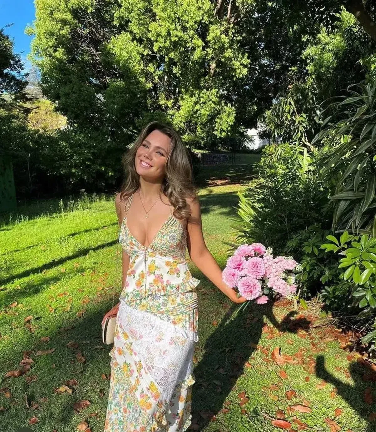 For Love and Lemons Rosalyn Maxi Dress Marigold Floral Size S / AU 8 - Image 2