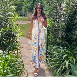 Zimmermann Halcyon Slip Midi Dress Orange Blue Floral Size 0 / AU 8 for rent on The Volte - image 5