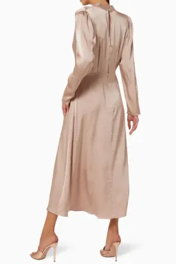 Anine Bing Kim Silk Dress Beige Size S / AU 8 for rent on The Volte - image 3