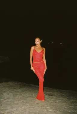 Asta Resort Carolina Camisole and Skirt Set in Rossa Sequin Size M / AU 10 for rent on The Volte - image 4