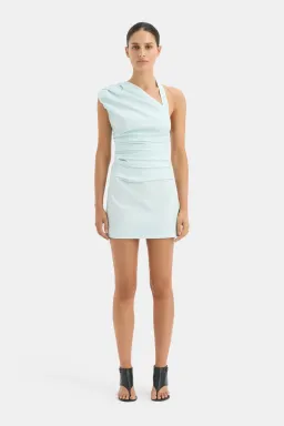 Sir the Label Azul Gathered Mini Dress in Ice Blue Size 1 / AU 8 for rent on The Volte - image 1