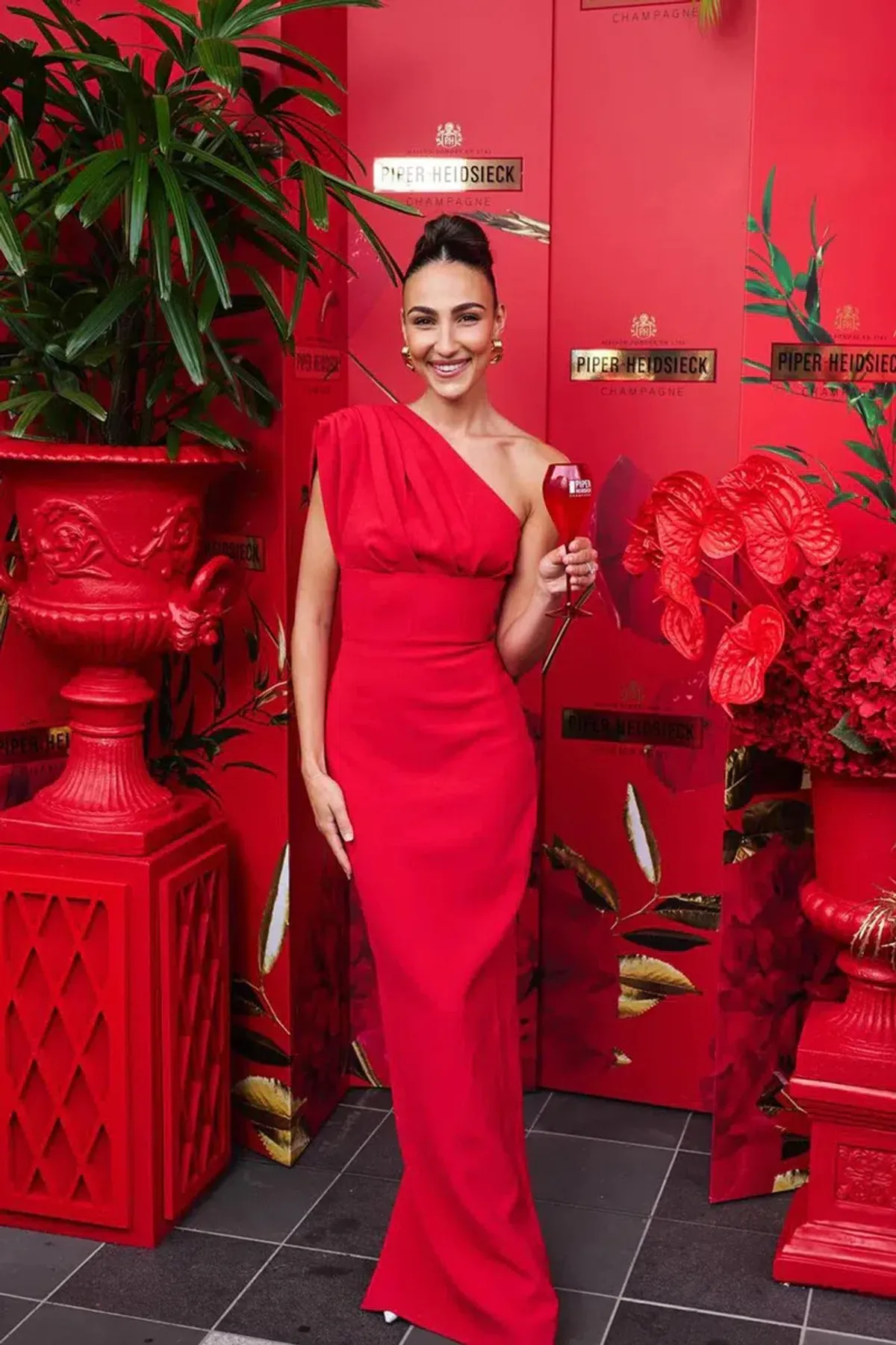 Rachel Gilbert Winnie Gown Red Size 1 / AU 8  - Image 1