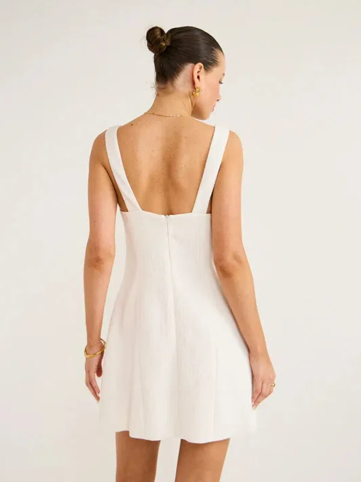 Anna Quan Riona Mini Dress Cream Size 8 - Image 3