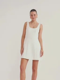 Anna Quan Riona Mini Dress Cream Size 8 for rent on The Volte - image 4