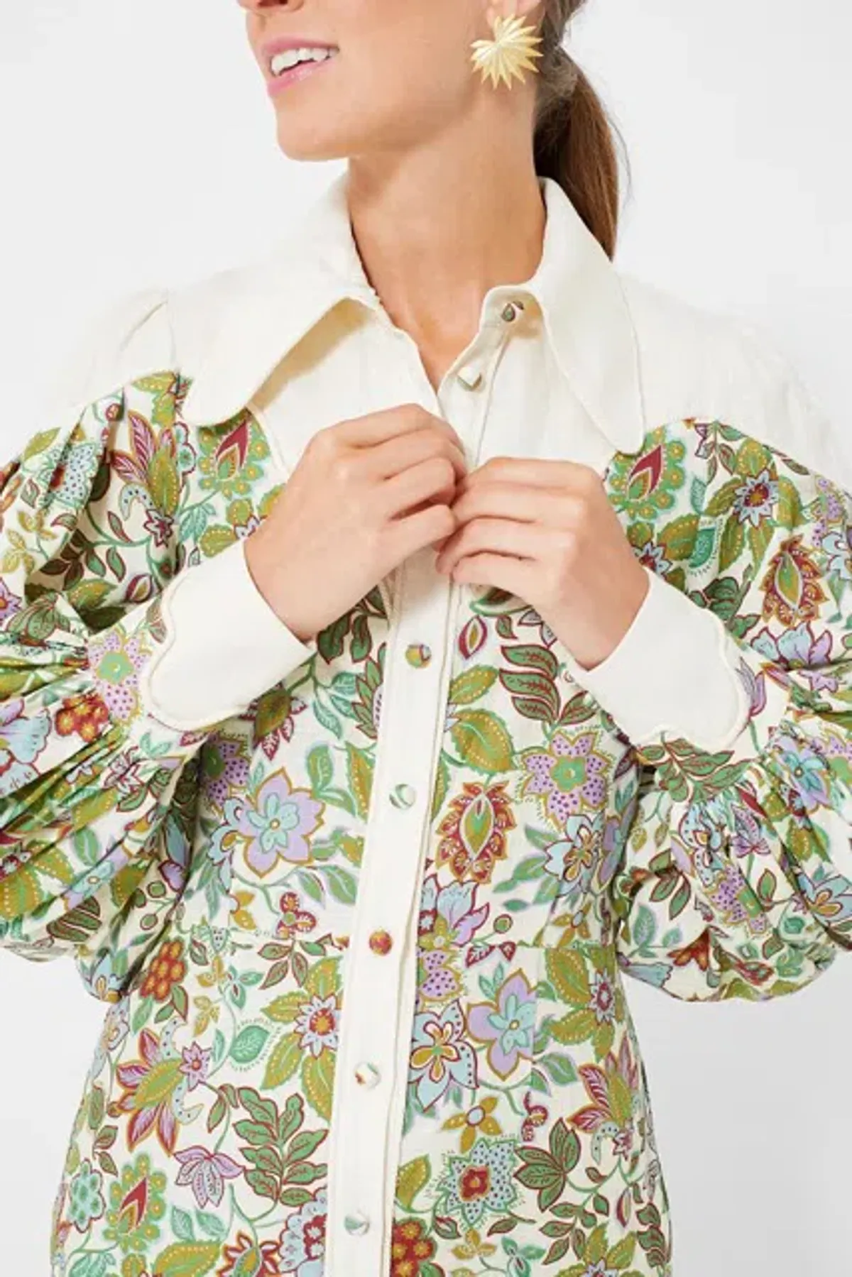 Alemais - Isabella Panel Midi Dress Floral - Size 10 - Image 3