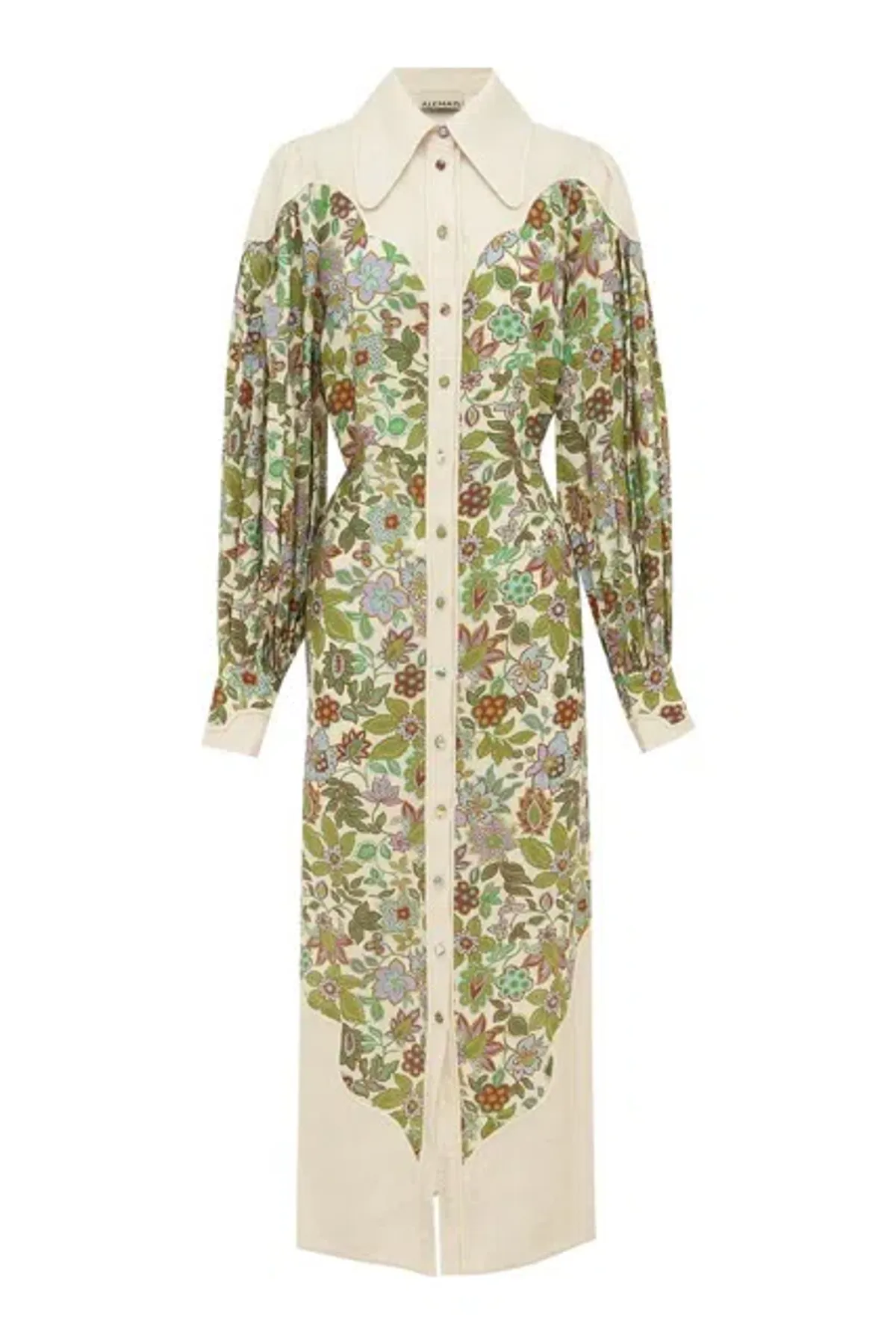 Alemais - Isabella Panel Midi Dress Floral - Size 10 - Image 4