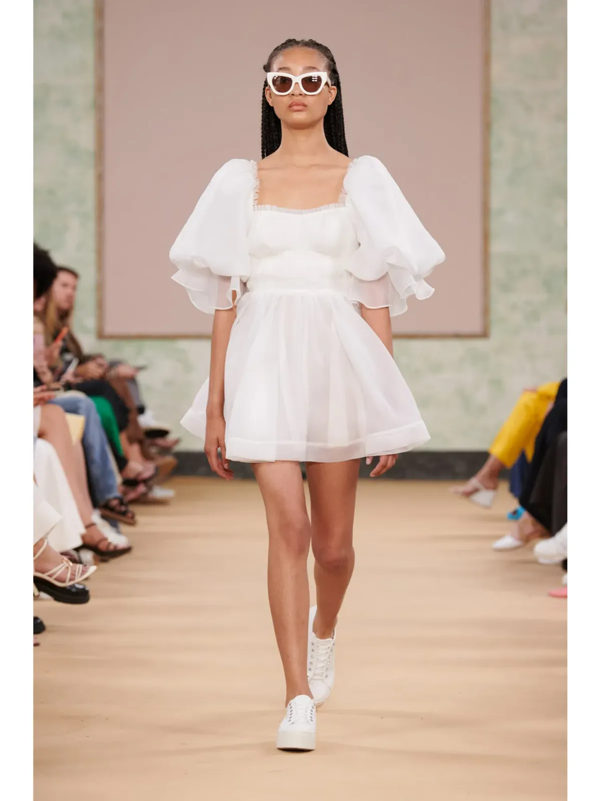 Aje Astrid Tie Back Mini Dress Ivory Size AU 6   - Image 1