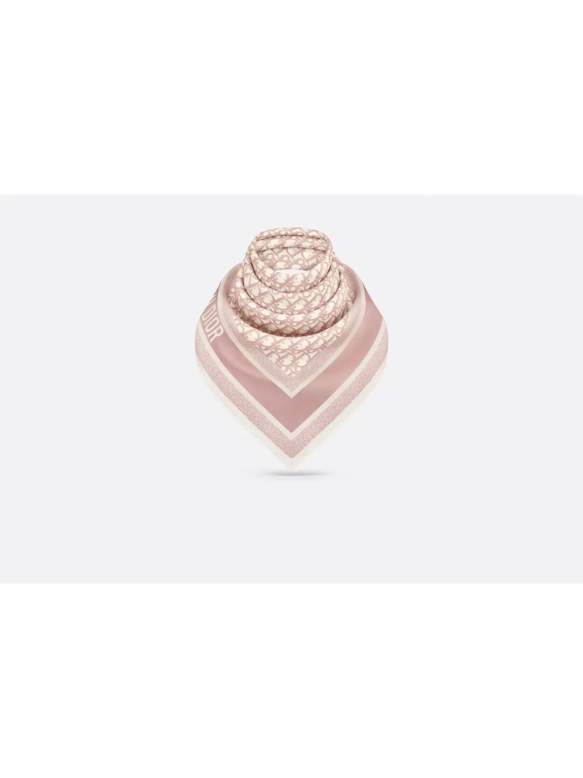 Dior Scarf Oblique Diortwin 90 Square Grey/Pink  - Image 5