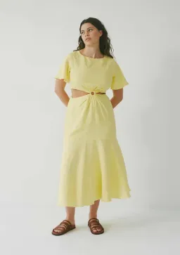 Jillian Boustred Link Dress Yellow Size AU 12 for rent on The Volte - image 1