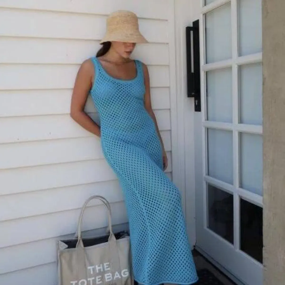 Venroy Blue Crochet Tank Dress Blue Size XS / AU 8  - Image 3