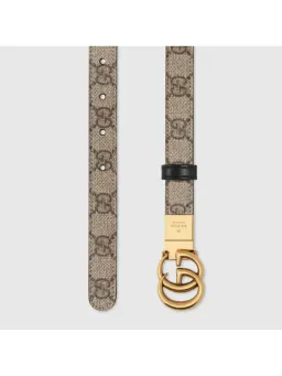 Gucci GG Marmont Reversible Thin Belt Black  for rent on The Volte - image 3