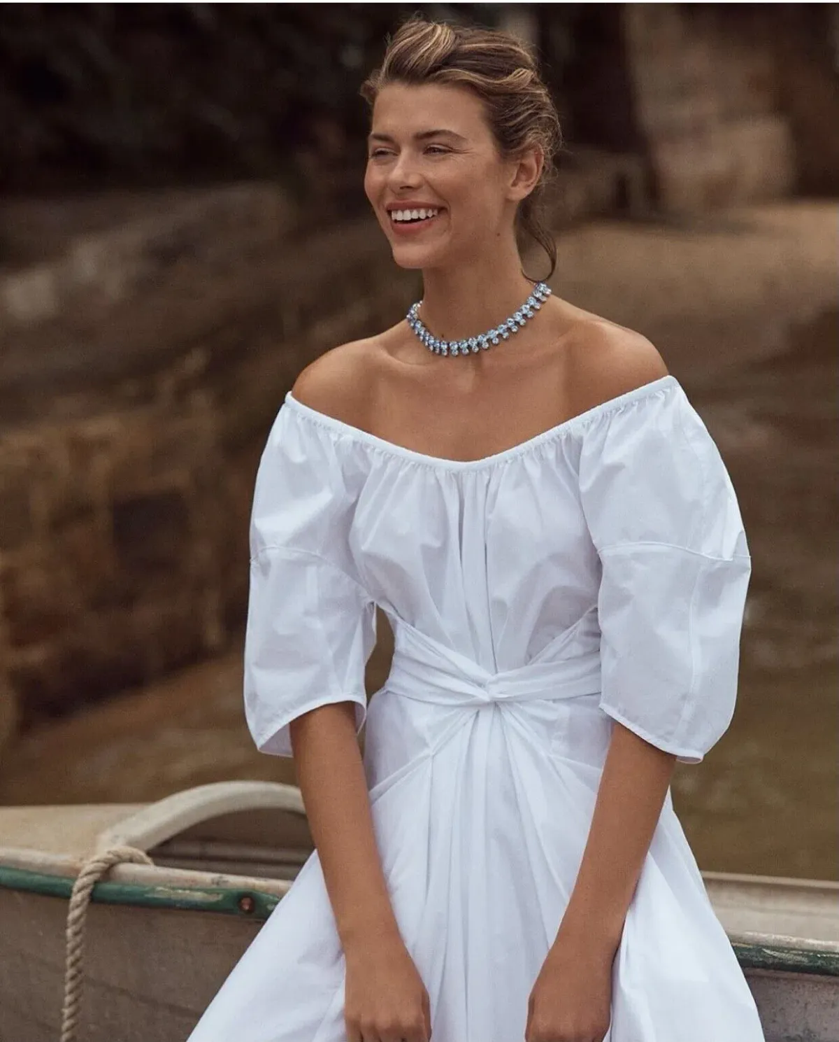 Scanlan Theodore White Cotton Maxi Dress White Size 6 - Image 3