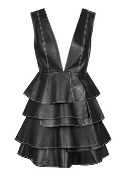 Aje Banksia Leather Dress Black Size 8 for rent on The Volte - image 7