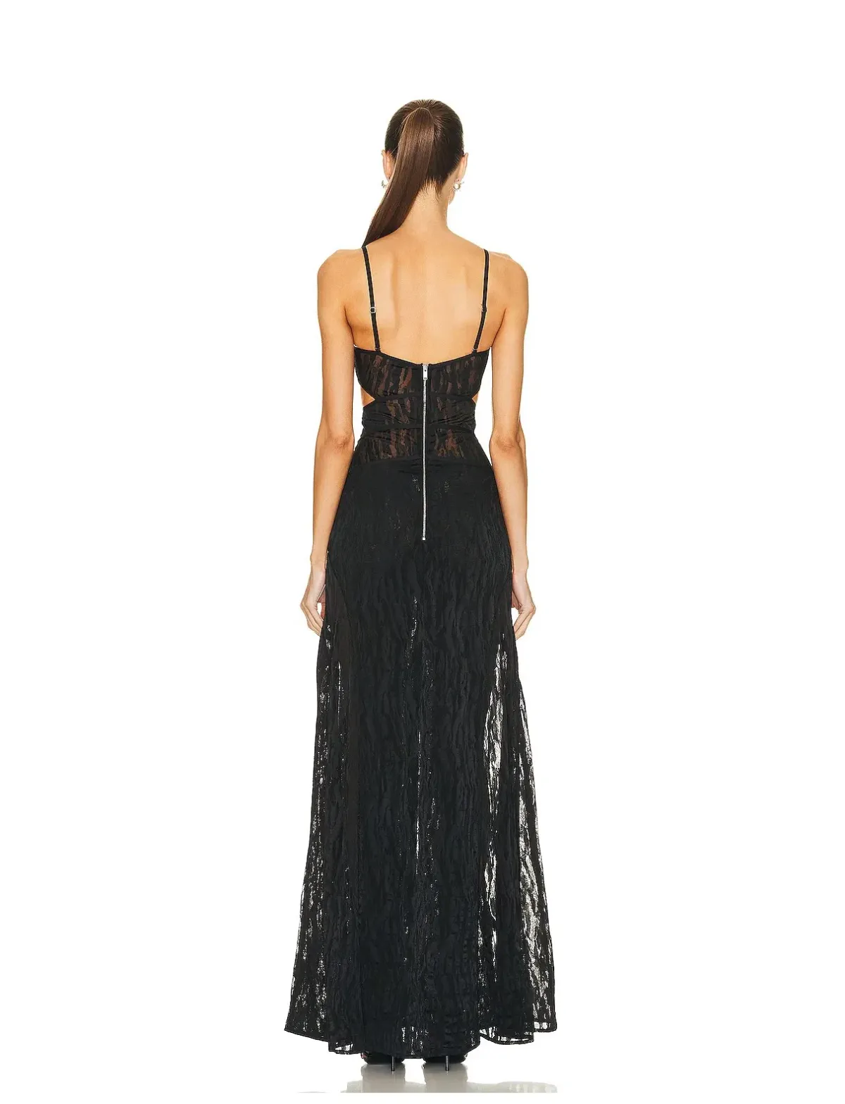 Dion Lee Fork Frame Leaf Dress Black Size 12 - Image 3